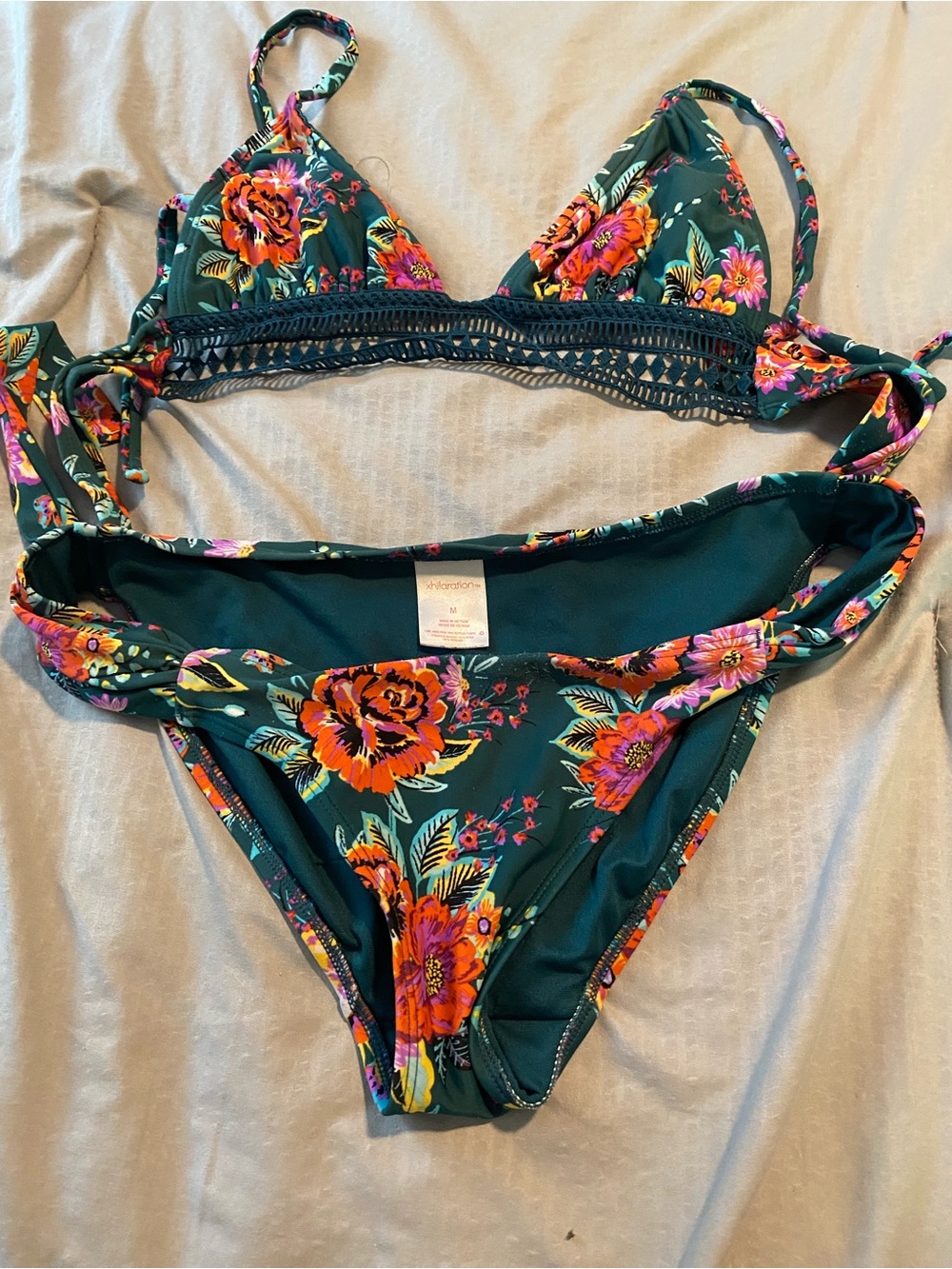Floral Green Two-Piece Bikini Set